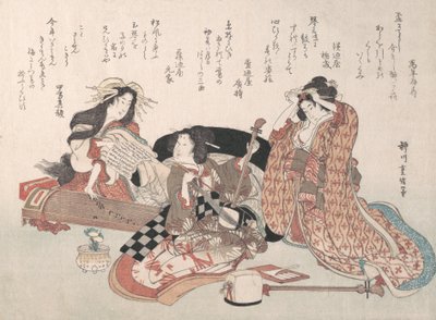 Frauen, die Musik spielen, 19. Jahrhundert von Yanagawa Shigenobu