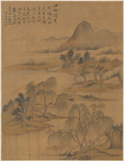 Flussdorf im Hochsommer, 1775 von Zhai Dakun
