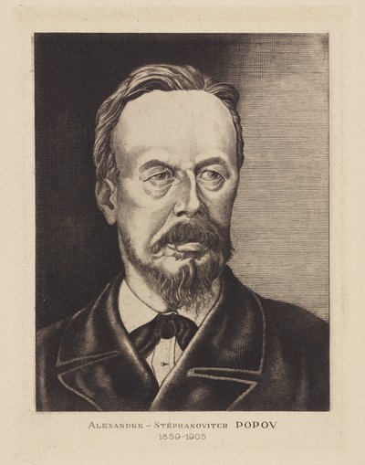 Alexandre-Stephanovich Popov, russischer Physiker, ca. 1905 von Frederick (attr. to) Barnard
