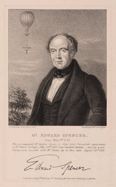 Edward Spencer, englischer Anwalt und Aeronaut von Frederick (attr. to) Barnard