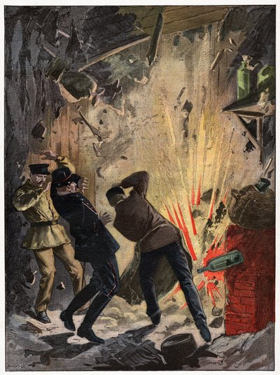 Explosion in einem Labor von . .