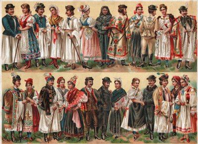 Ungarische Volkstrachten von . .