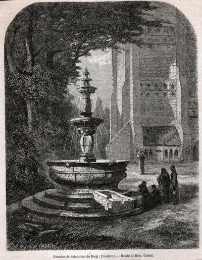 Heiliger Johannes des Fingers, um 1850 (Gravur) von . .