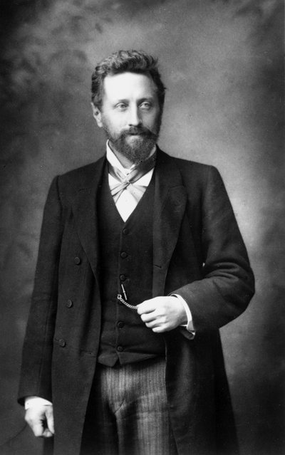 William Ayrton, britischer Ingenieur, ca. 1890 von Frederick (attr. to) Barnard