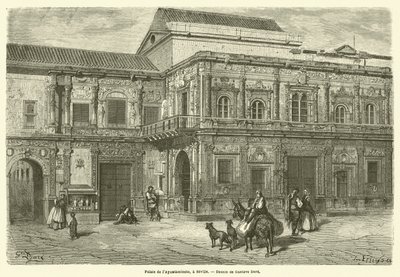 Palast des Rathauses, Sevilla von Gustave after Dore