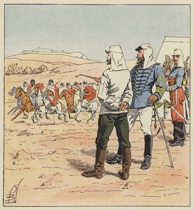 Kapitän Kouropatkine in Algerien von after Louis Charles Bombled