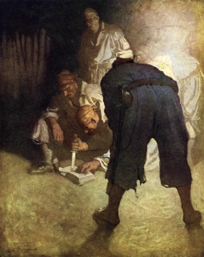 Illustration für Die Schatzinsel von after Newell Convers Wyeth