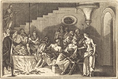 Petrus verleugnet Christus von after Sébastien Le Clerc I