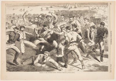 Ferien im Lager – Soldaten spielen "Fußball" von after Winslow Homer