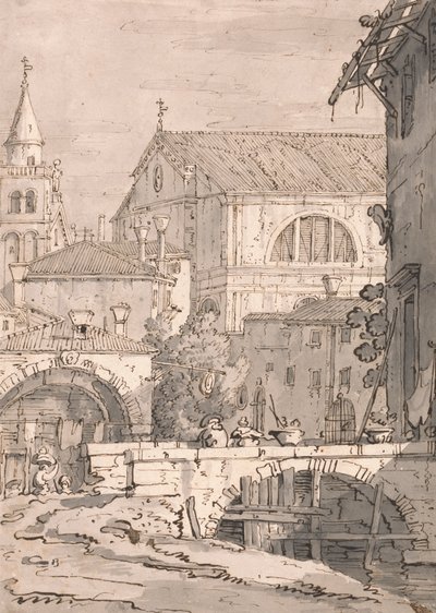 Venezianische Fantasie von imitator of Canaletto