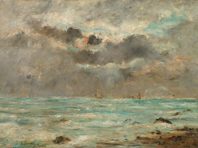 Die Küste bei Trouville von imitator of Eugène Boudin