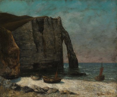 Die Klippe bei Étretat von imitator of Gustave Courbet