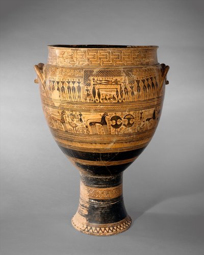 Griechische attische Krater, geometrische Periode (Terrakotta) von painter Hirschfeld