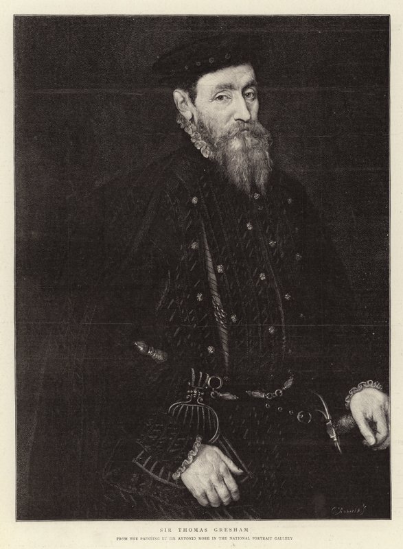 Sir Thomas Gresham (Gravur) von (after) English School