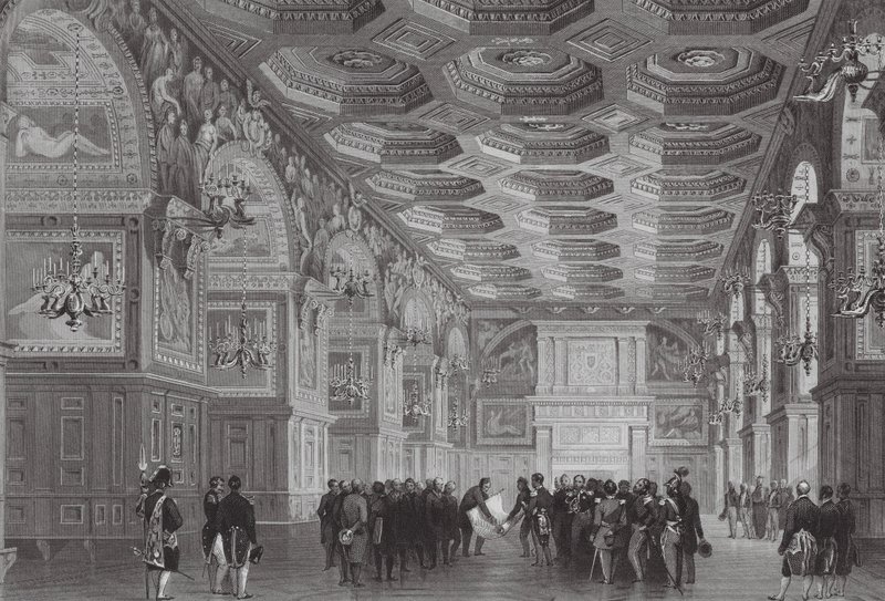 Der Palast von Fontainebleau von (after) French School