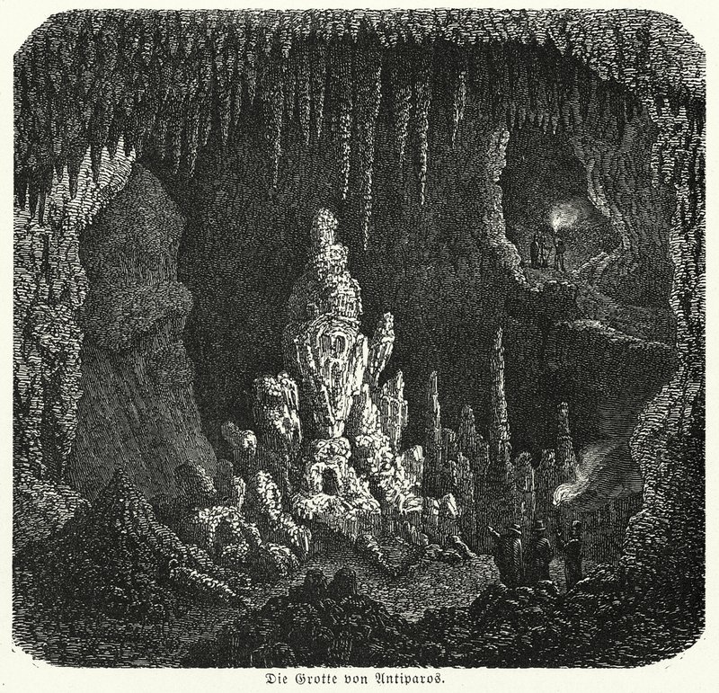 Grotte von Antiparos, Griechenland von (after) German School