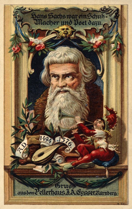 Hans Sachs (Farblithografie) von (after) German School