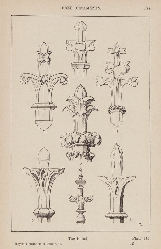 Ornament: Freie Ornamente, Der Abschluss (Gravur) von (after) German School
