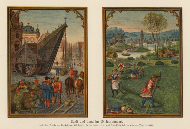 Stadt- und Landleben von (after) German School