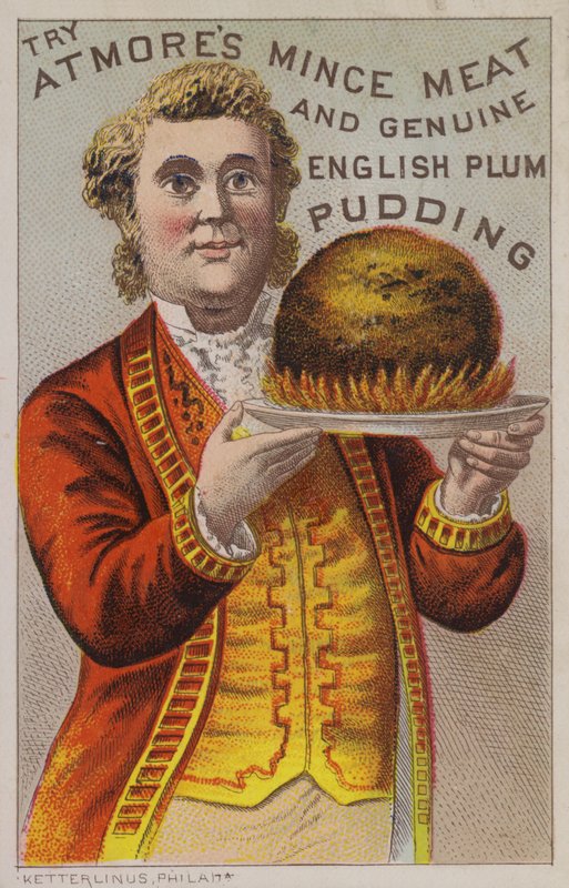 Atmores Hackfleisch und echter englischer Pflaumenpudding von American School