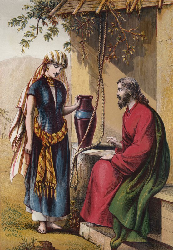 Christus und die Frau von Samaria von English School