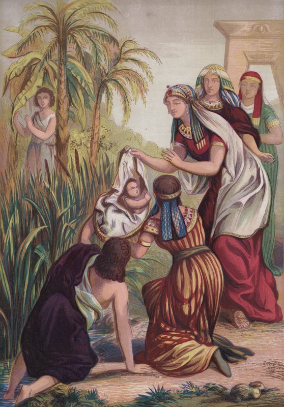 Auffindung des Moses von English School