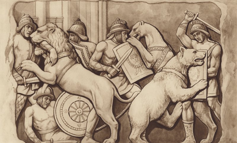 Römische Gladiatoren von English School