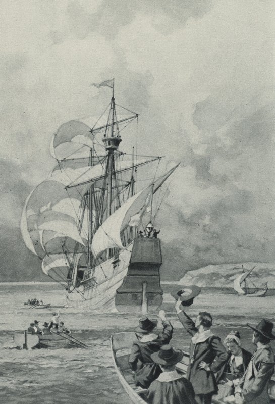 Die Pilgerväter segeln ins unbekannte Land von English School