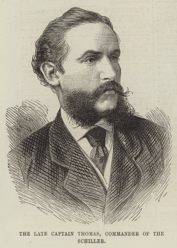 Der verstorbene Kapitän Thomas, Kommandant der Schiller von English School