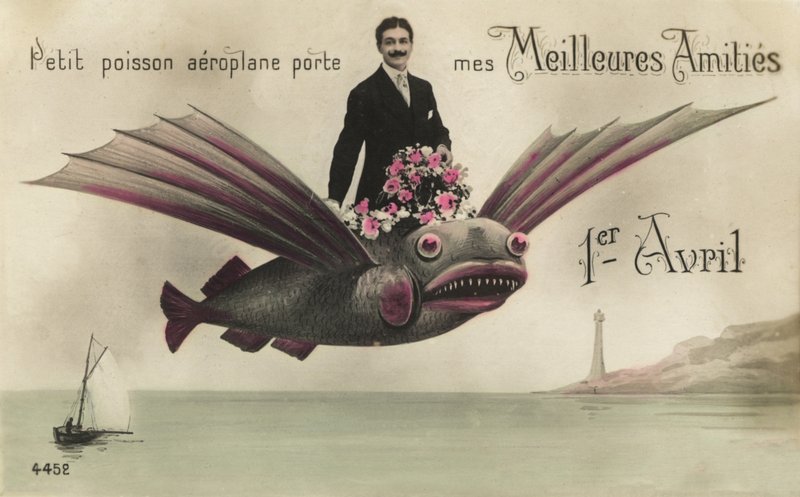 Mann reitet auf einem fliegenden Fisch von French Photographer