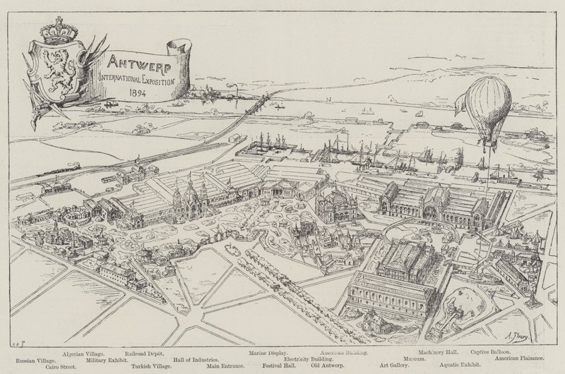 Internationale Ausstellung in Antwerpen, 1894 von French School