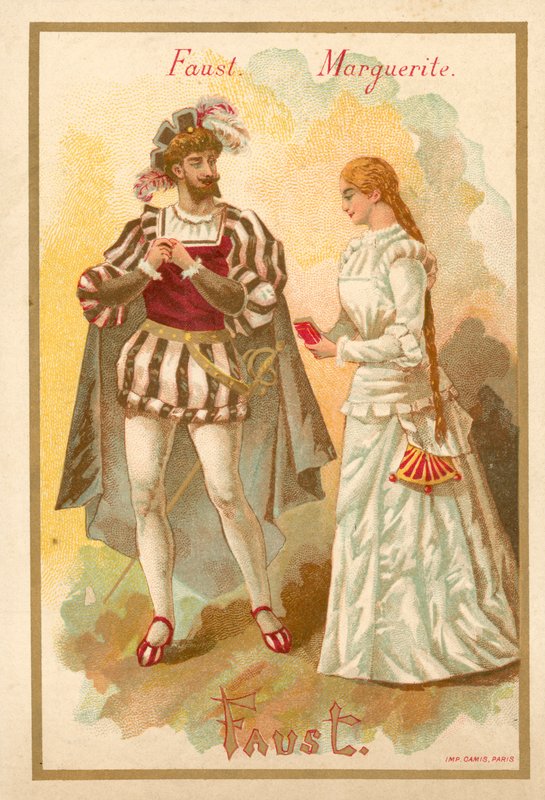 Faust und Marguerite, aus Charles Gounods Oper Faust von French School
