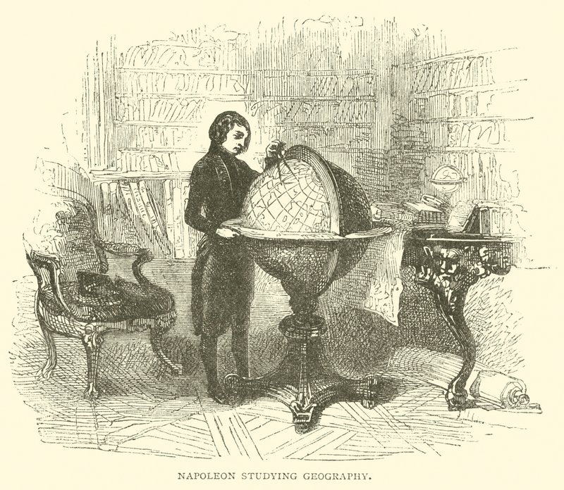 Napoleon studiert Geographie von French School