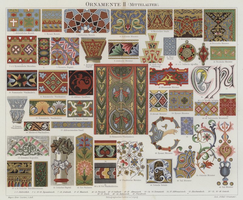 Mittelalterliche dekorative Kunst von German School