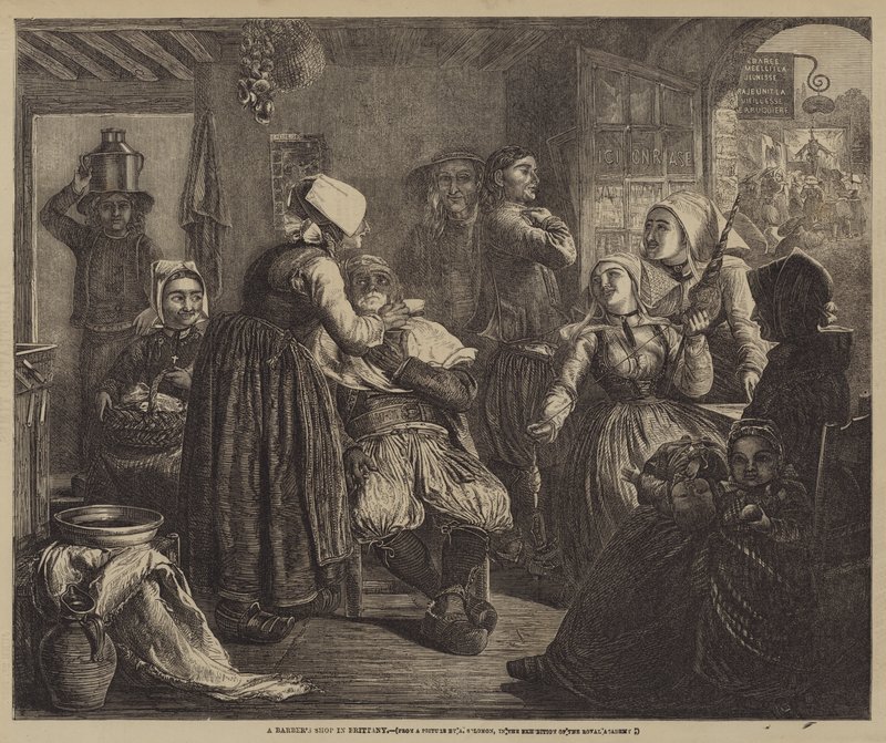 Ein Friseursalon in der Bretagne von Abraham Solomon