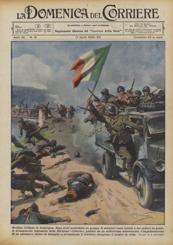 Italienischer Heldentum in Katalonien von Achille Beltrame
