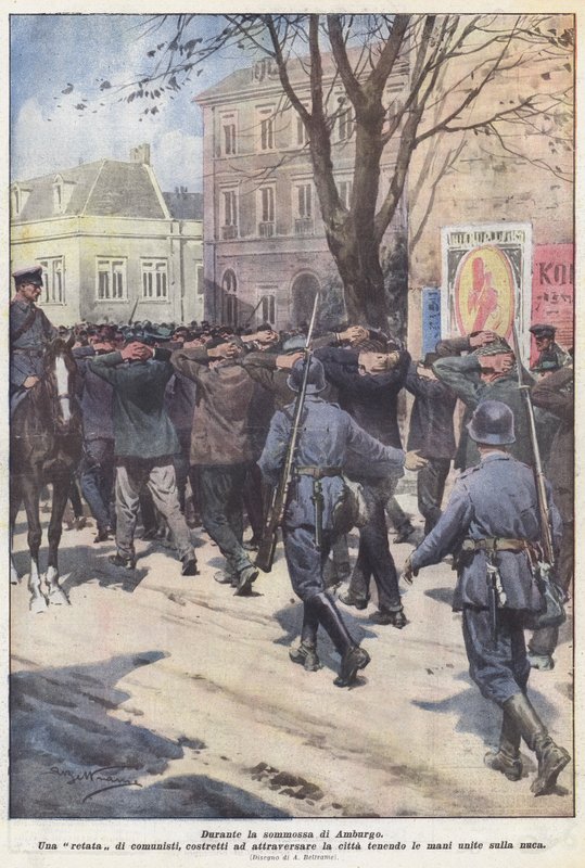 Während des Aufstands in Hamburg von Achille Beltrame