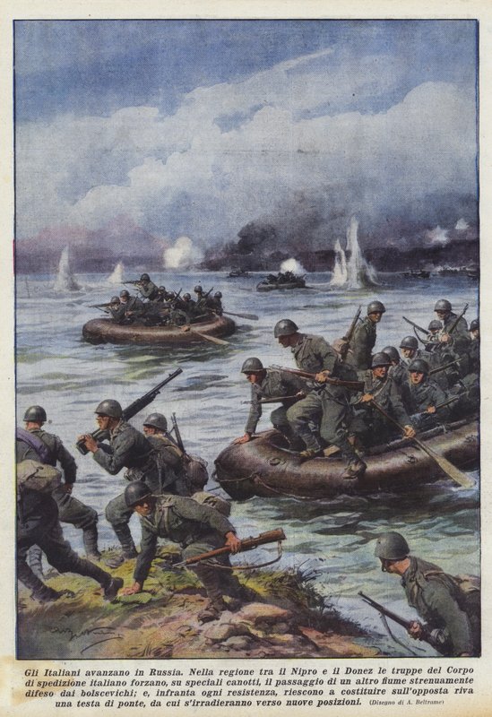 Die Italiener rücken in Russland vor von Achille Beltrame
