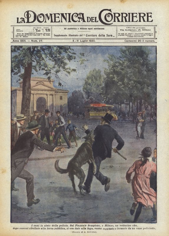 Hunde zur Unterstützung der Polizei von Achille Beltrame