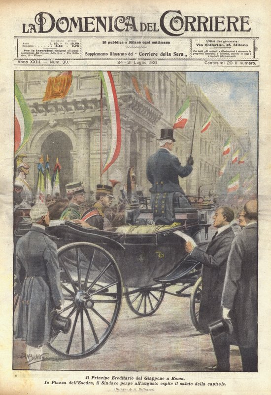 Der Kronprinz von Japan in Rom von Achille Beltrame