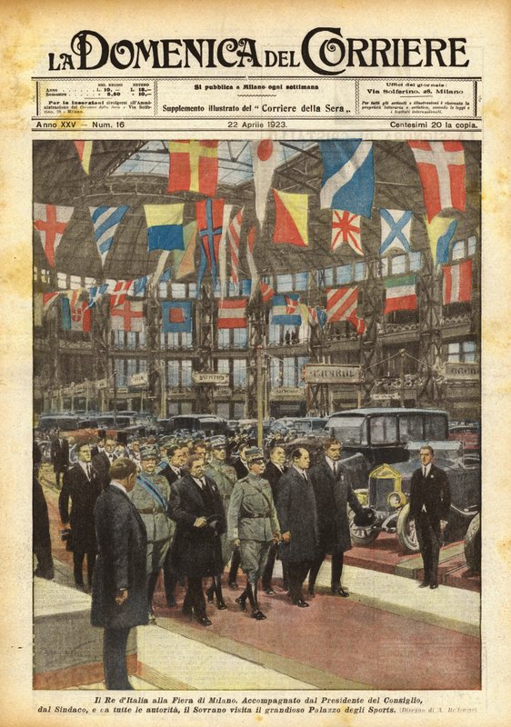 Der König von Italien auf der Messe in Mailand von Achille Beltrame
