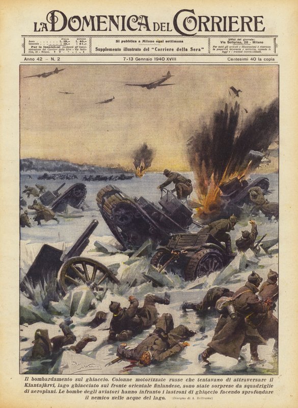Das Bombardement auf dem Eis von Achille Beltrame