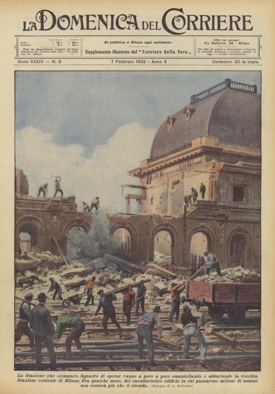 Der verschwindende Bahnhof von Achille Beltrame