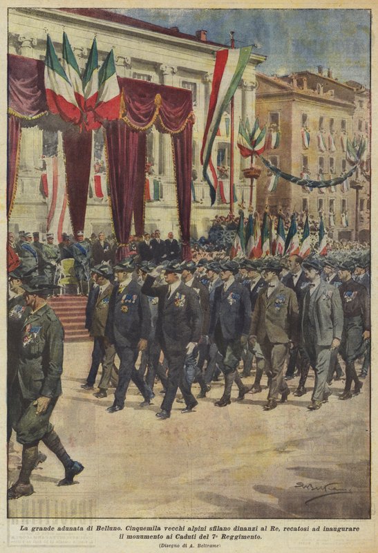 Die große Versammlung in Belluno von Achille Beltrame