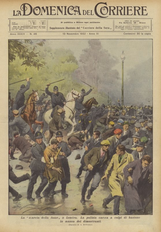 Der Marsch des Hungers in London von Achille Beltrame