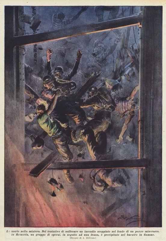 Der Tod in der Mine von Achille Beltrame