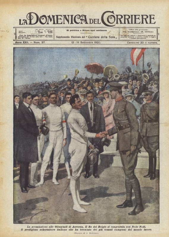 Die Preisverleihung bei den Olympischen Spielen in Antwerpen von Achille Beltrame