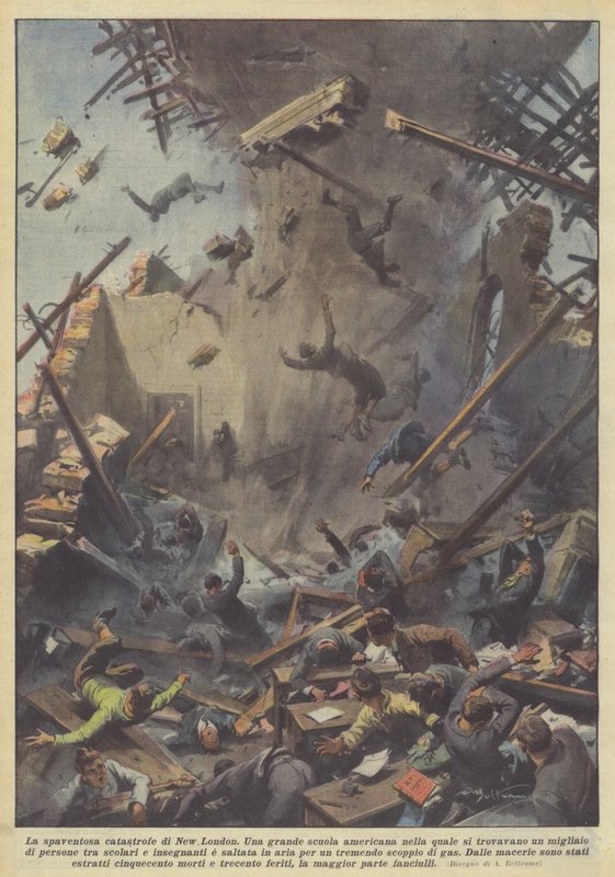 Die schreckliche Katastrophe von New London von Achille Beltrame
