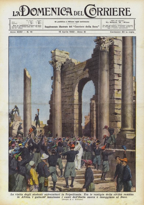 Der Besuch der Universitätsstudenten in Tripolitanien von Achille Beltrame