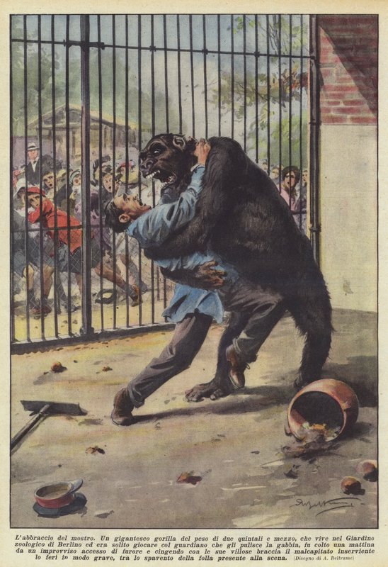 Die Umarmung des Monsters von Achille Beltrame